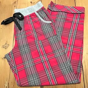 VICTORIA’S SECRET Wide Leg Pajama Pants - flannel plaid